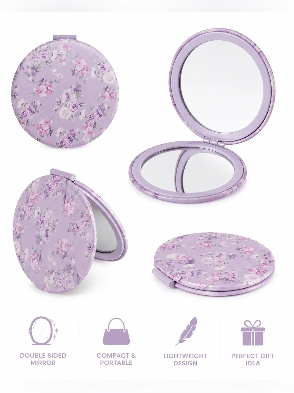 LoveShackFancy • Happy Thoughts • Compact Mirror in Hibiscus